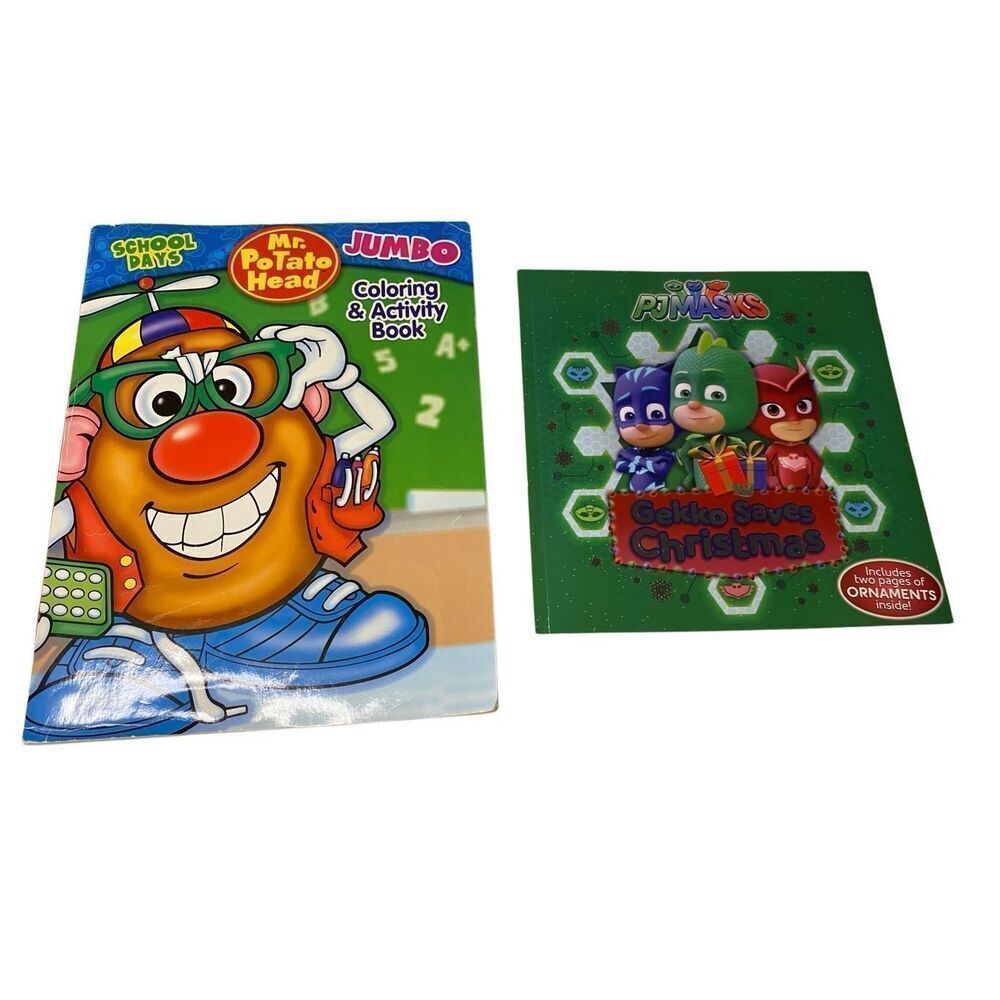 Lot Of 2 Mr Potato Head Coloring Book Pj Masks Childrens Book